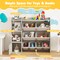 Kids Toy Storage Cabinet with 8 Bins, Open Shelves & Single-Door Cabinet
